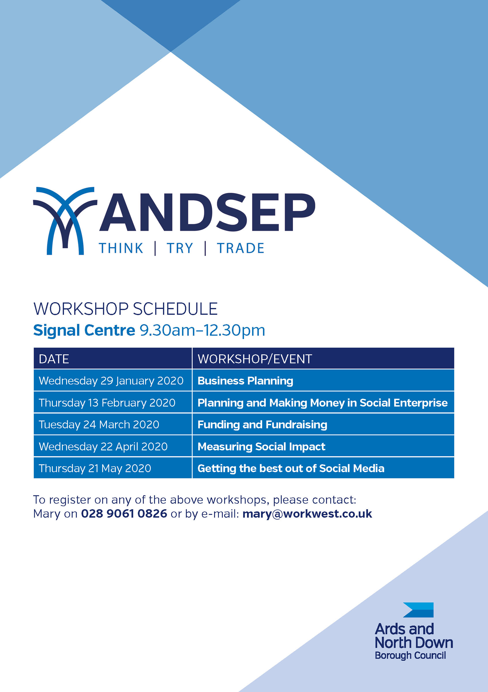 ANDSEP Workshop Schedule