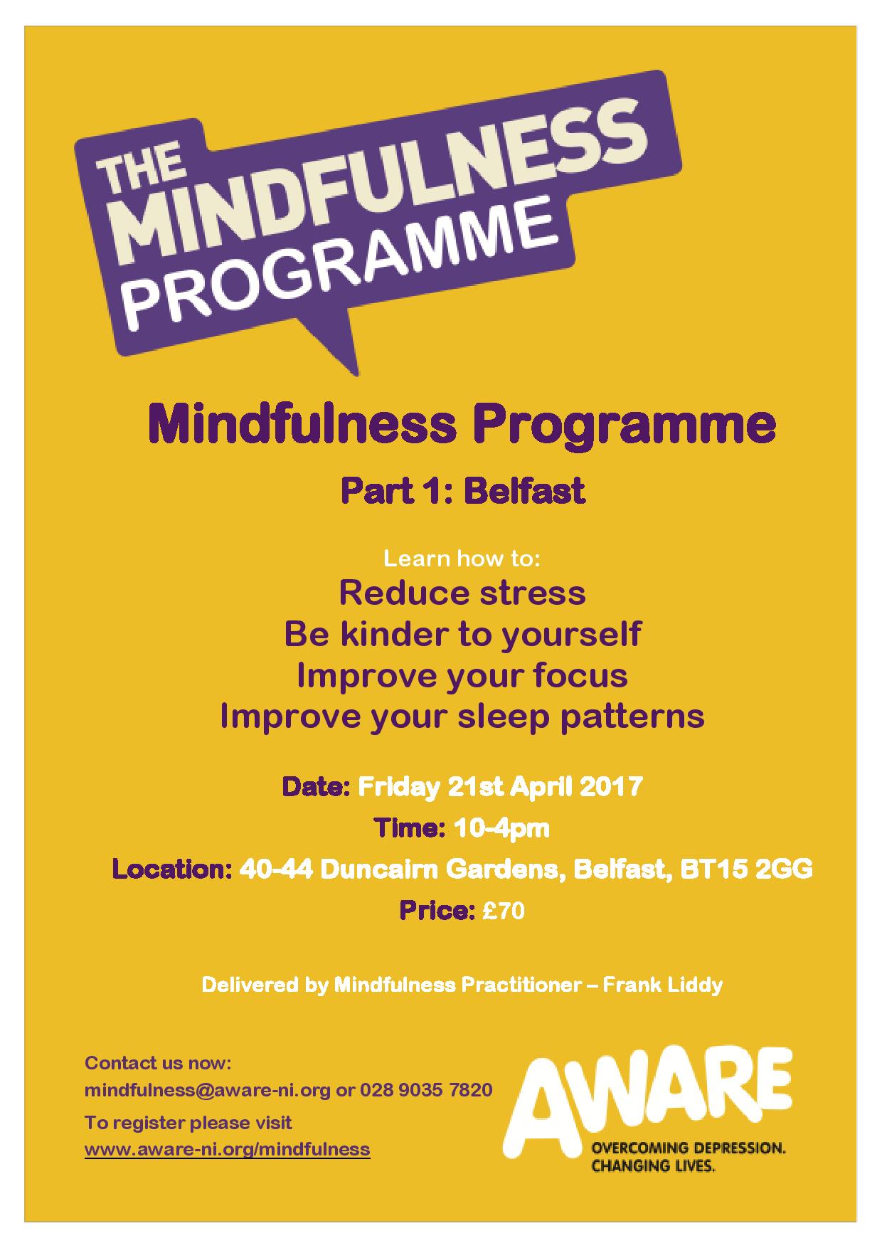 New Full Day Mindfulness programme - Belfast