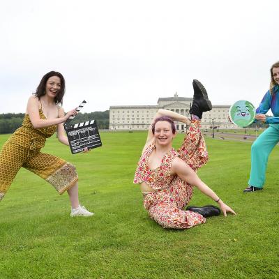 From left: Jacinta Hamley, Rebecca-Jane McMonagle and Jemma McClelland have each developed activism projects ahead of COP26 (the UN Climate Change Conference) in November, having taken part in all-island social action training through the British Council and Co-operation Ireland.