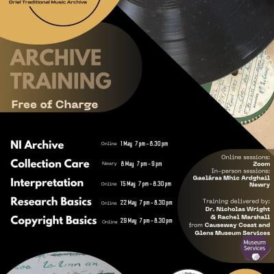 Training sessions: NI Archive, Collection Care, Interpretation, Research Basics and Copyright Basics.