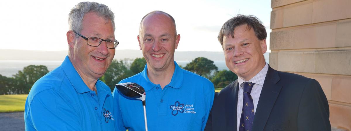 Bernard Brown, Alan Neill and Gavin Clarke, Vice Captain, Royal Belfast Golf Club.