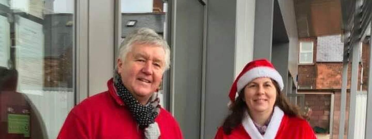 Pictured collecting on Christmas Eve for BCM on the Lisburn Road are Brian Gordon, Hanna Hyland and Reverend Emily Hyland, all of Belfast South Methodist Church