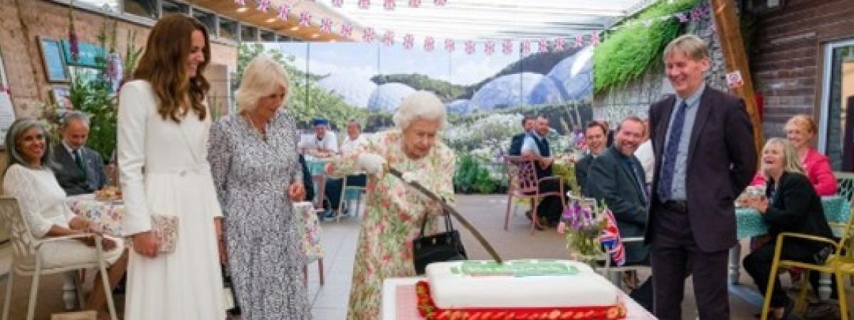 Her Majesty The Queen launches The Big Jubilee Lunch at The Eden Project with Their Royal Highnesses The Duchess of Cornwall and Duchess of Cambridge. www.thebigjubileelunch.com