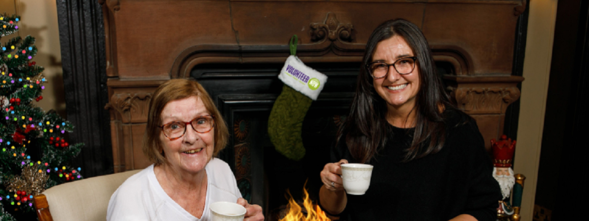 Volunteer Now Christmas Campaign - Give the Gift of Friendship - Volunteer Now Service User Jeanette Sharvin with Victoria O'Neill, Community Projects Officer Volunteer Now