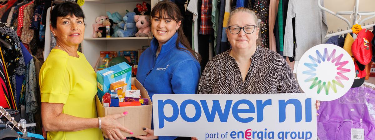 Pictured (L-R) is Lenity NI volunteer Amanda Bell, Power NI representative Lauren Donnelly, and Lenity NI founder Christine Kelly. The County Down organisation was named the recent winner of Power NI’s ‘Brighter Communities’ £1,000 grant award. 