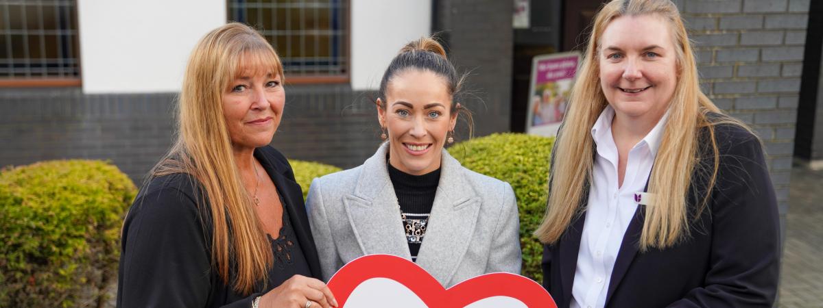 Funeral Manager Barbara Wilson and Senior Funeral Arranger Sandra Williamson from John Gray and Co with Lynsey Lynch from Kilcooley Womens Centre 