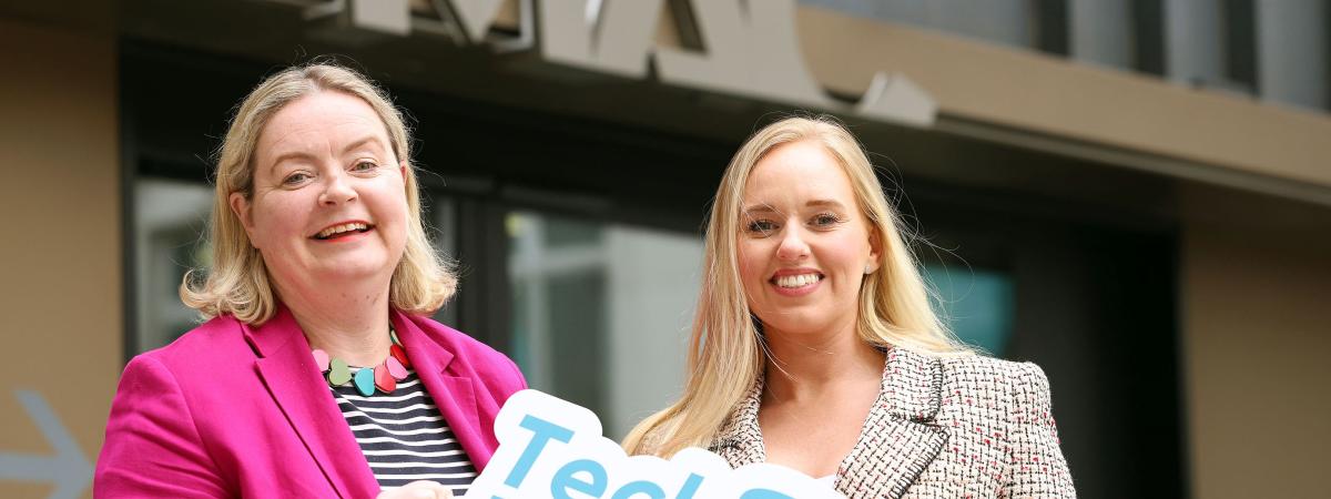 TechFoundHer Founder Mairin Murray and Laura McLean, Head of NI at Synechron