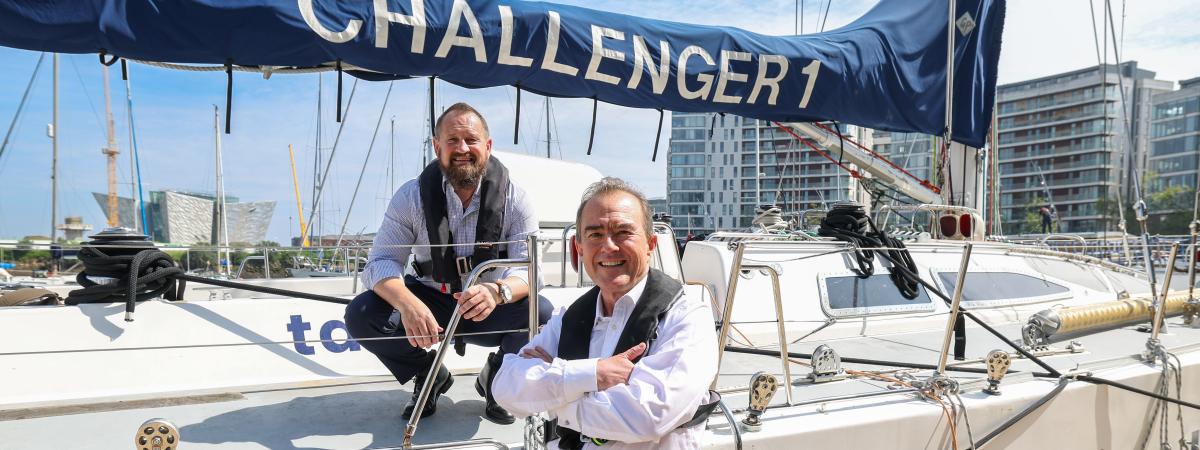 The Tall Ships Youth Trust, a youth development and outdoor learning charity, has outlined its plans for future growth in Northern Ireland. Pictured is chief executive Alastair Floyd alongside trustee and partner at EY Philip d’Ornano.