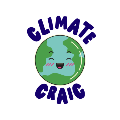 Smiling globe with text "Climate Craic"