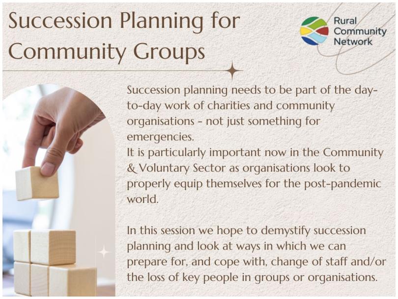 Succession planning for Community groups psoter