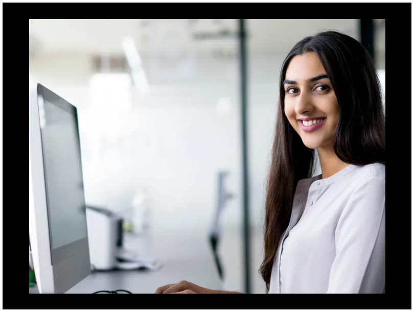 Employee working at computer