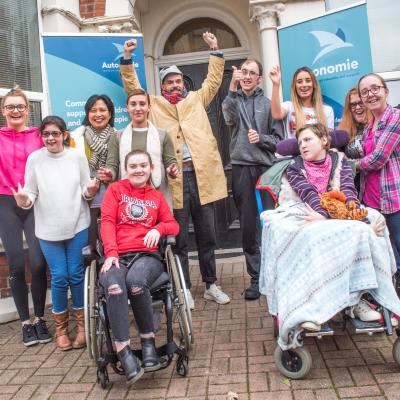 Young people that attend Autonomie's Freedom2Choose project were recently joined  at LILAC House by author and illustrator Oliver Jeffers, patron of the charity.