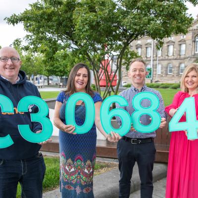 Celebrating a successful partnership which raised £30,684 for the work of pregnancy and baby loss charity, Sands are (L-R) Steven Guy, Regional Co-ordinator, Sands NI with members of A&O’s PBCI Committee – Carol Stewart, Gary Tearle and Pauline Wylie.
