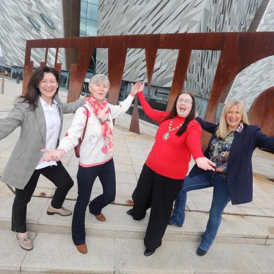 Kerrie Sweeney, Chief Executive of Maritime Belfast Trust, Irene Graham, Oldpark & Ardoyne Community Group, Deputy Lord Mayor, Councillor Michelle Kelly, Judith Owens, MBE, Chief Executive of Titanic Belfast