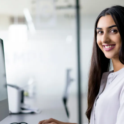 Employee working at computer